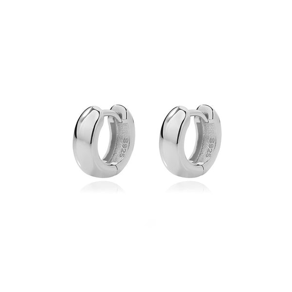 FE3054 925 Sterling Silver High Polish Simple Hoop Earring