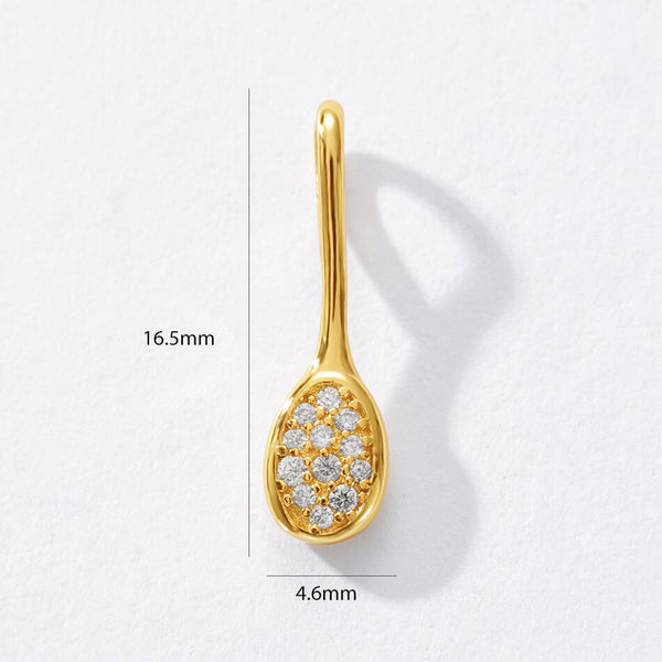 VFD0256 Dainty Spoon Necklace Charm Pendant