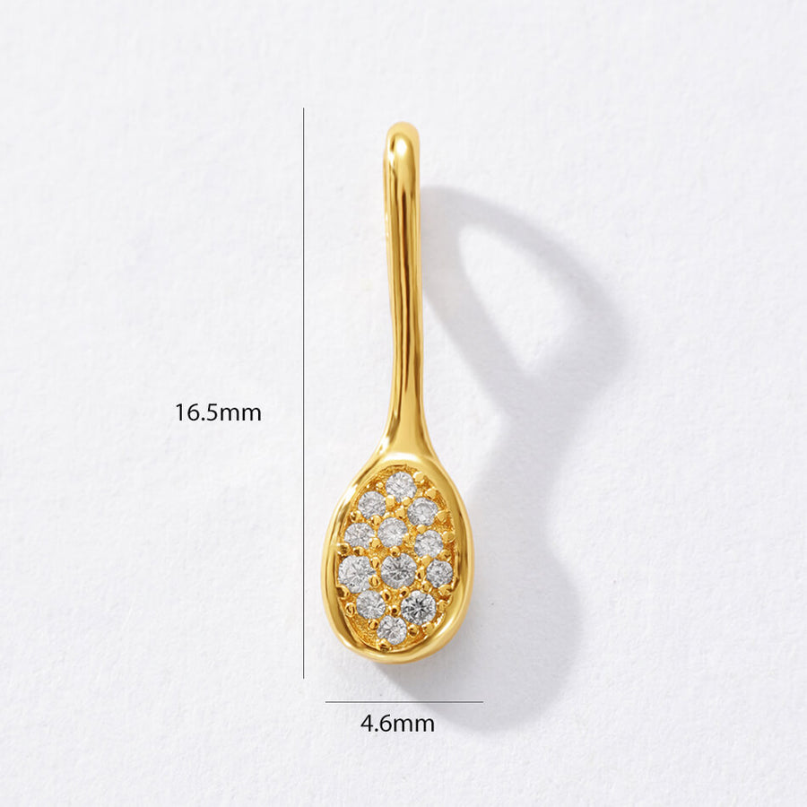 VFD0256 Dainty Spoon Necklace Charm Pendant