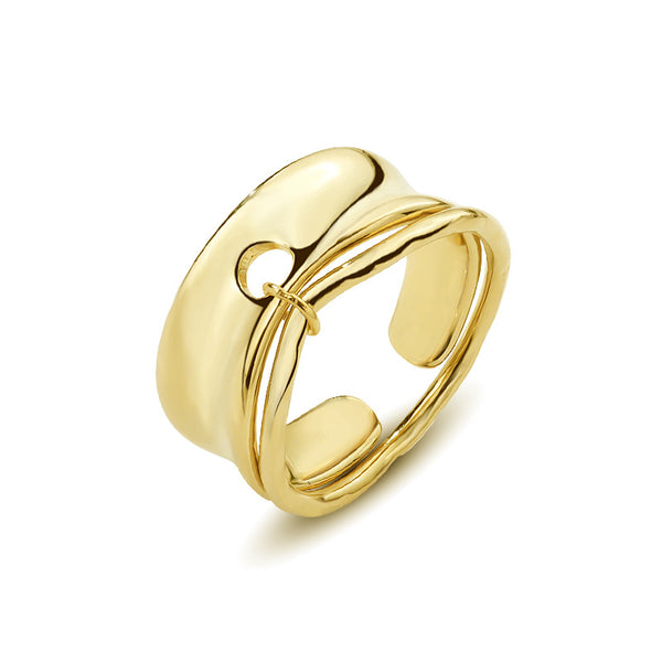 FJ0926 925 Sterling Silver Double Ring