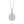 FX1252 925 Sterling Silver Pave Teardrop Necklace