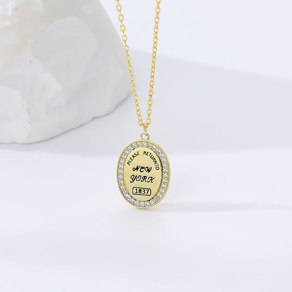 FX1115 925 Sterling Silver Vintage Alphabet Necklace