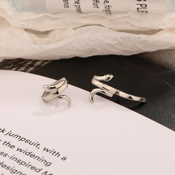 FE2548 925 Sterling Silver Dainty Boa Hoop Earring
