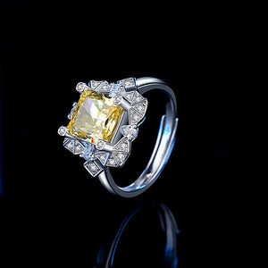 FJ1059 925 Sterling Silver Luxury Ice Cut Zirconia Open Ring