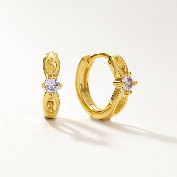 VFE0287 Birthstone Hoop Earrings