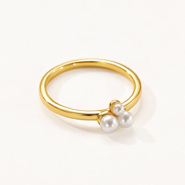 VFJ0136 Trio Shell Pearl Women Ring