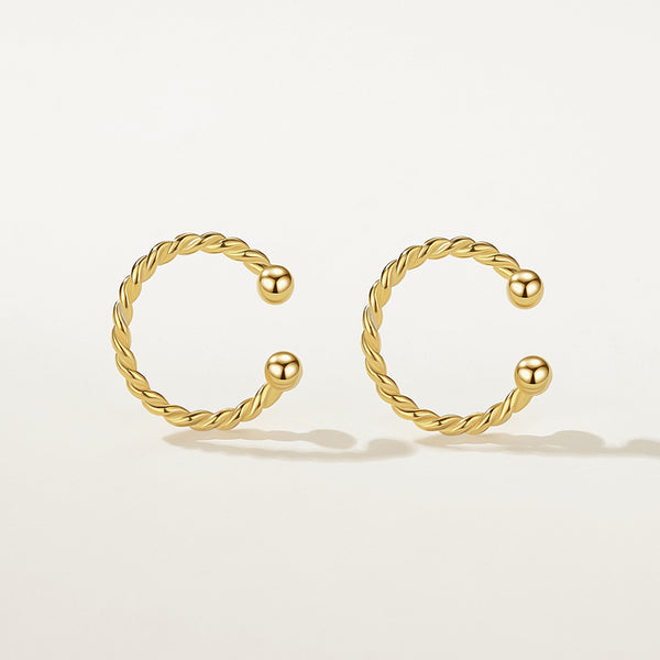 FE2324  925 Sterling Silver Twist Ear Cuff