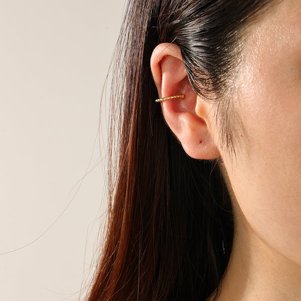 FE2324  925 Sterling Silver Twist Ear Cuff