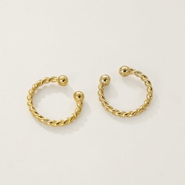 FE2324  925 Sterling Silver Twist Ear Cuff