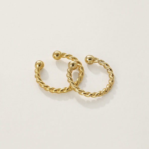 FE2324  925 Sterling Silver Twist Ear Cuff