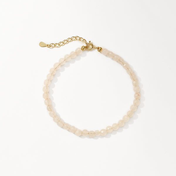 PB0122 Pink Crystal Charm Beaded Bracelets