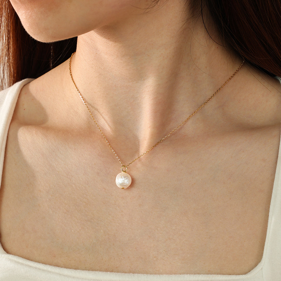 PN0146 925 Sterling Silver Freshwater Pearl Drop Necklace