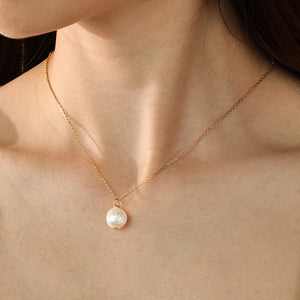 PN0146 925 Sterling Silver Freshwater Pearl Drop Necklace