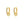 FE2485 925 Sterling Silver Pentagram CZ Stone Hoop Earrings