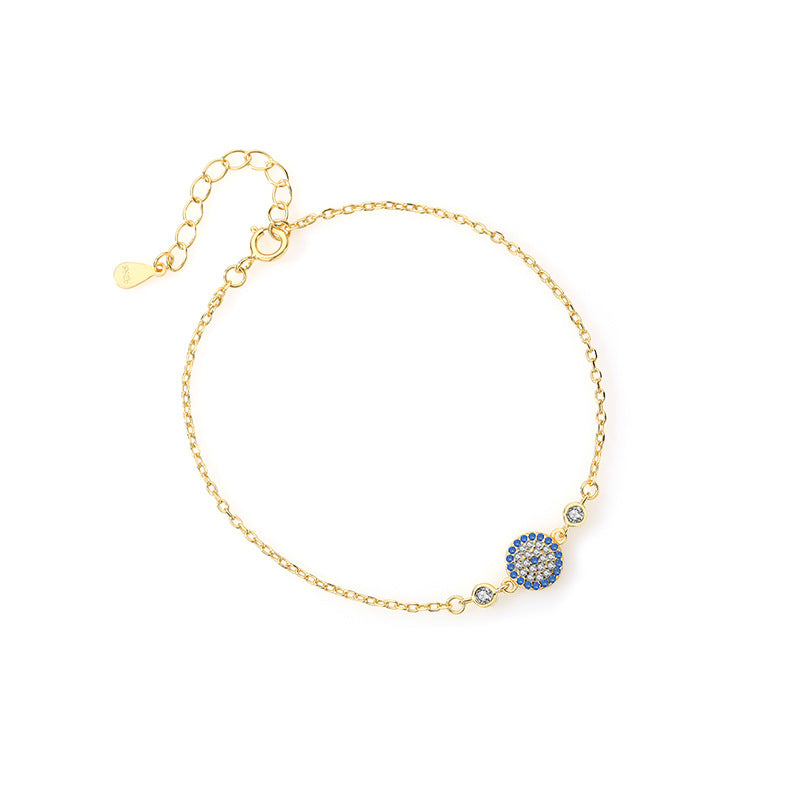 FS0319 925 Sterling Silver Evil Eye Bracelet