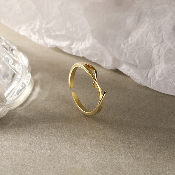 FJ0854 925 Sterling Silver Enlace Ring