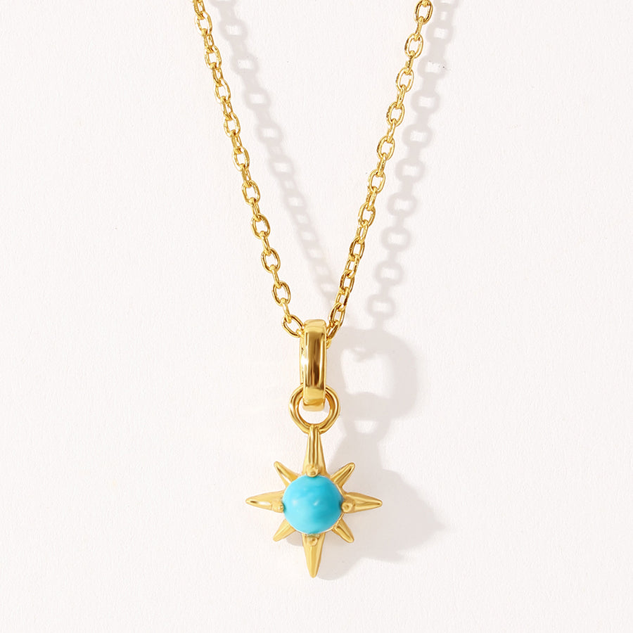 VFD0490 Turquoise Northern Star Diy Necklace Charm Pendants