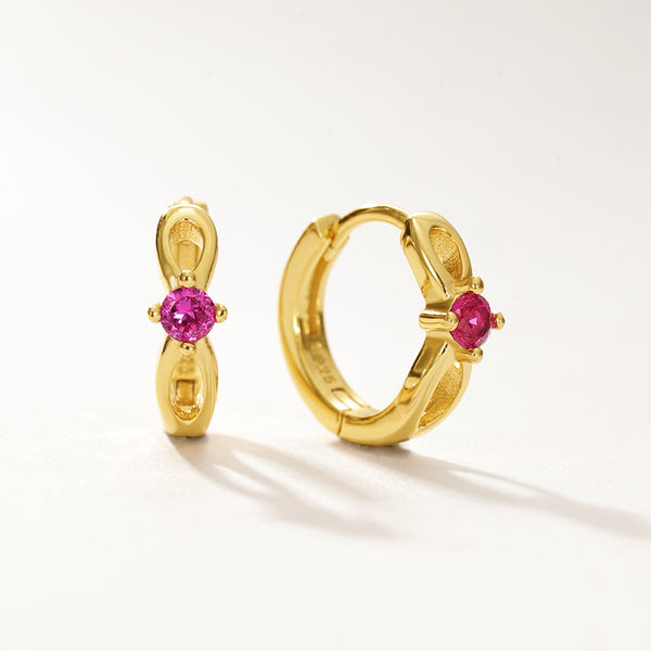 VFE0287 Birthstone Hoop Earrings