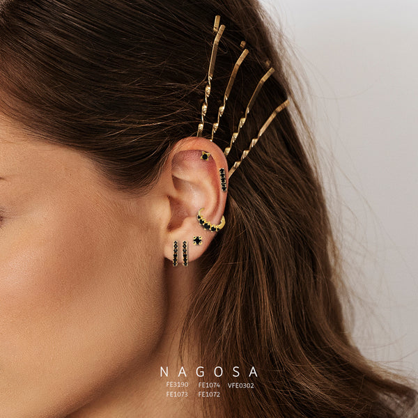 Black CZ Sacked Earrings