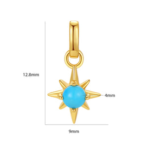 VFD0490 Turquoise Northern Star Diy Necklace Charm Pendants