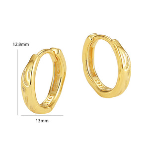 VFE0435 Bold Organic Huggie Hoop Earrings