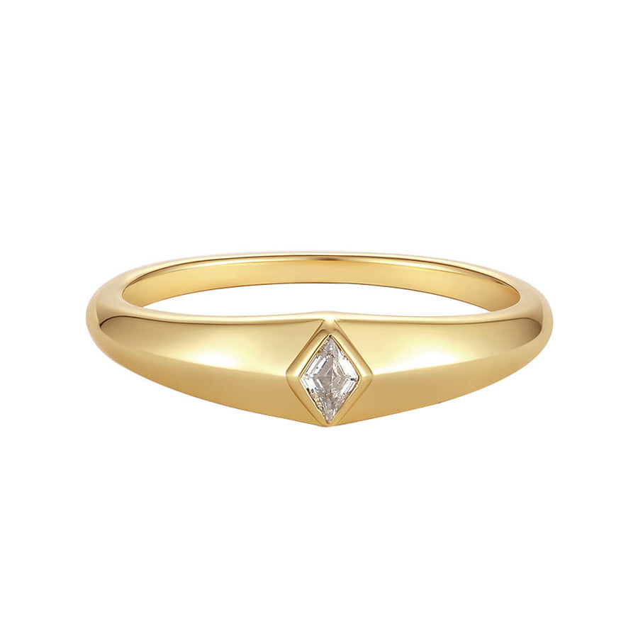 VFJ0348 Rhombic Zircon Dome Ring