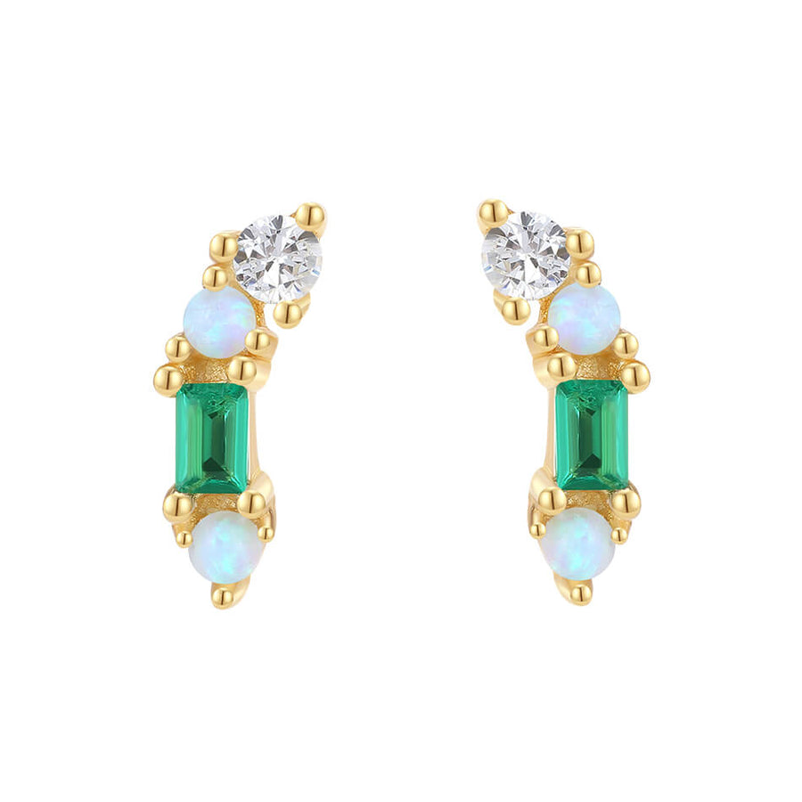 VFE0388 Mini Opal Cubic Zircnia Stud Earring