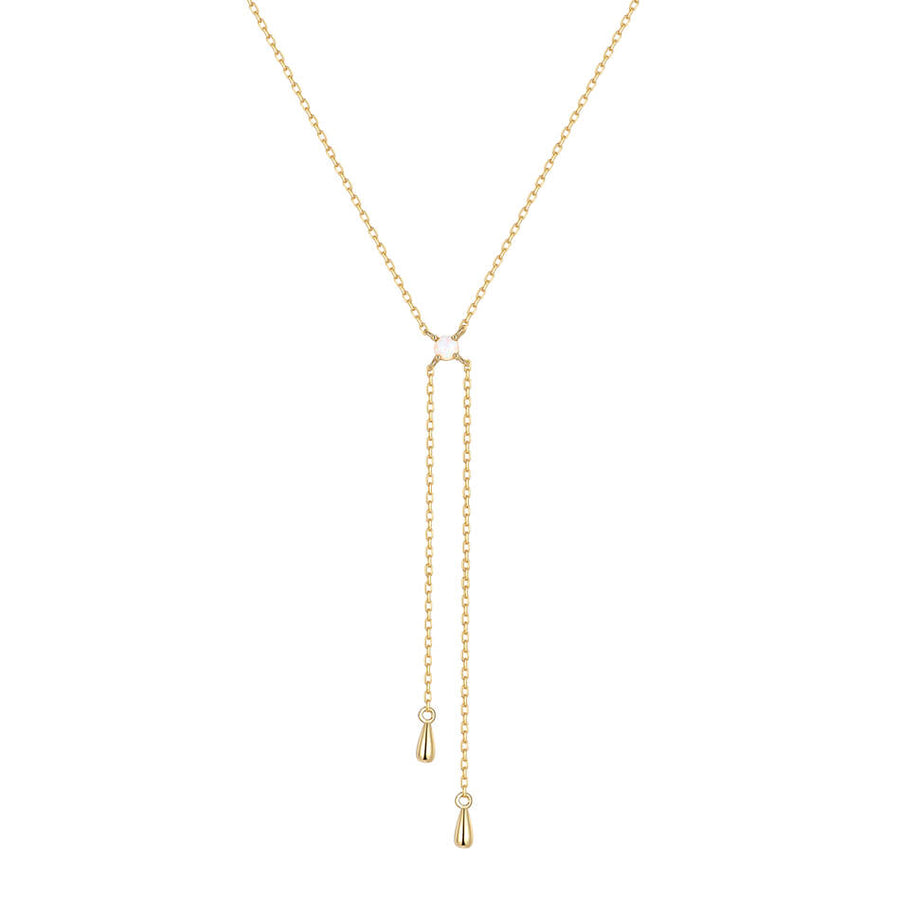 VFX0303 Lariat Zirconia Necklace