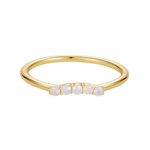 VFJ0322 Gemstone Smile Stacking Ring