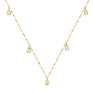 VFX0308 Waterdrop Opal Droplet Necklace