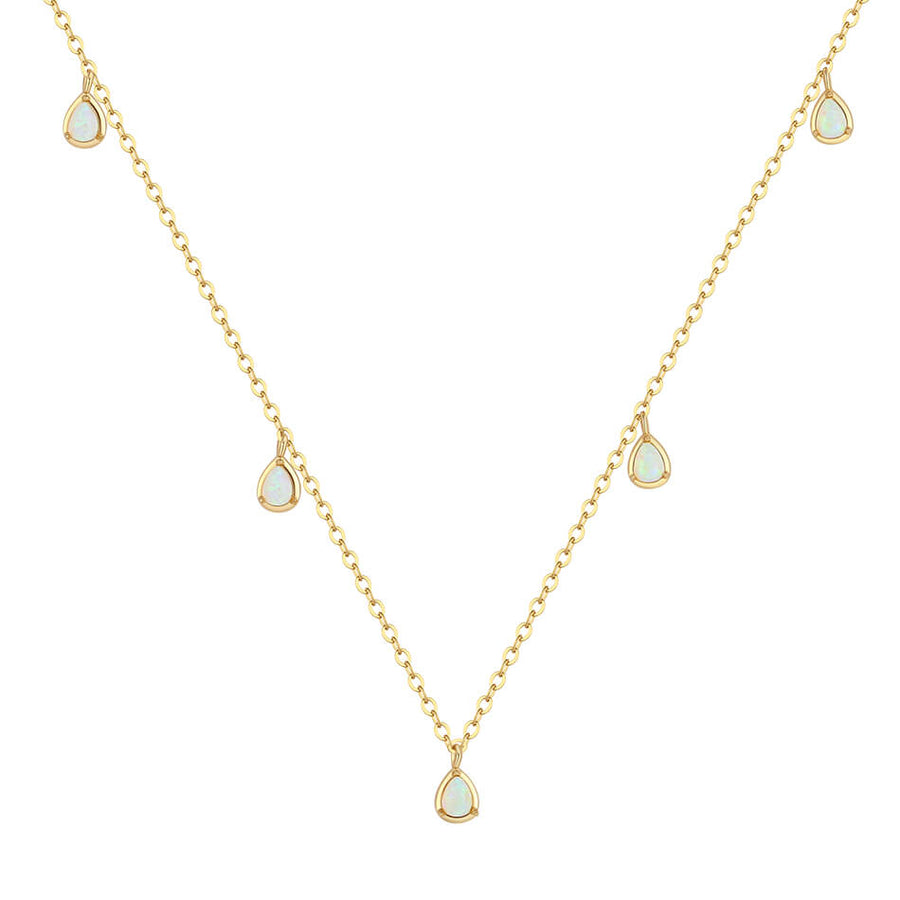 VFX0308 Waterdrop Opal Droplet Necklace