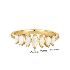 VFJ0315 Marquise Opal Wedding Ring