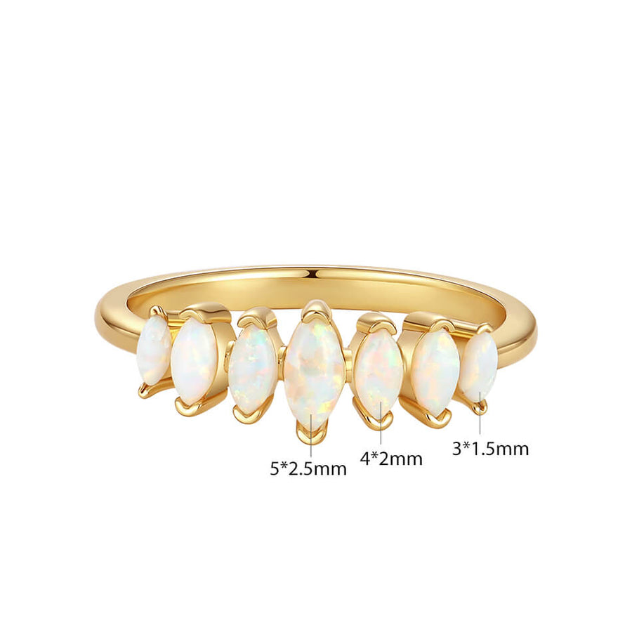 VFJ0315 Marquise Opal Wedding Ring