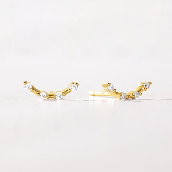 VFE0197 Zirconia Arch Mini Stud Earring