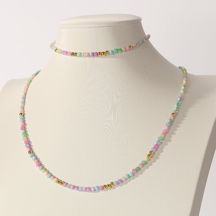 Mother Of Pearl Diy Beaded Necklace Bracelet