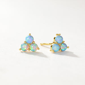 VFE0270 Colorful Opal Trio Mini Stud Earrings