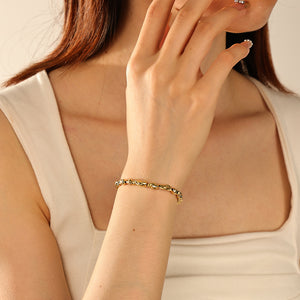 PB0098 Irregular Gold Beaed Bracelet