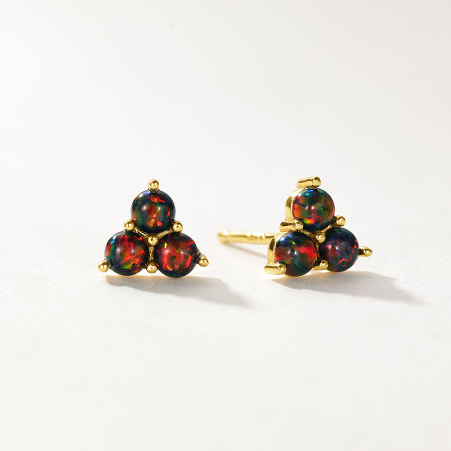 VFE0270 Colorful Opal Trio Mini Stud Earrings
