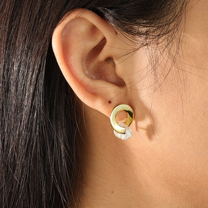FE2254 925 Sterling Silver Irregular Baroque Pearl Stud Earrings