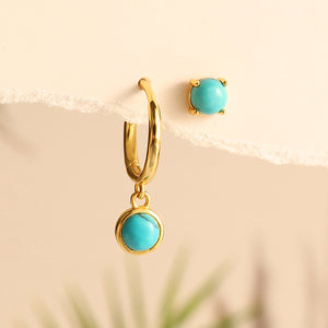 December Birthstone Turquoise Earrings