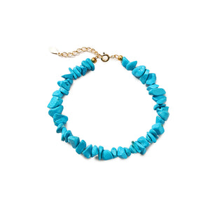 PB0090 Gold Blue Turquoise Bracelet