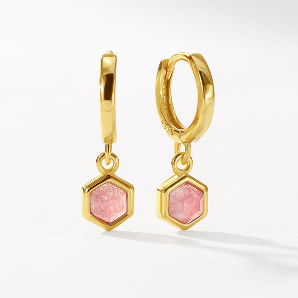 VFE0241 Birthstone Hoop Dangle Earrings