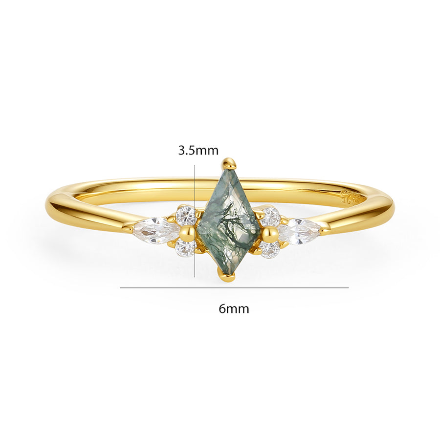 VFJ0481 Moss Agate Kite Band Ring