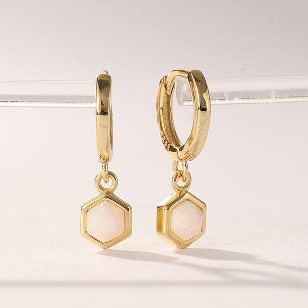 VFE0241 Birthstone Hoop Dangle Earrings