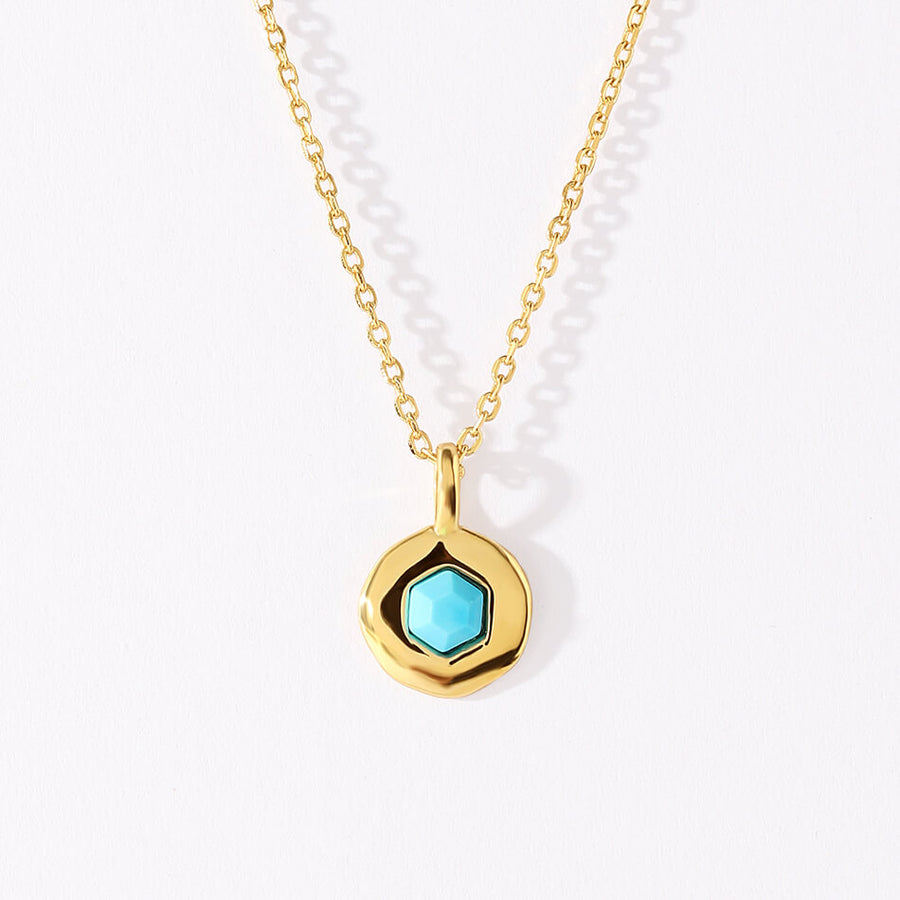 VFX0480 Hexagon Pendant Women Necklace