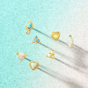 VFE0367 Mini Waterdrop Opal Studs Earring