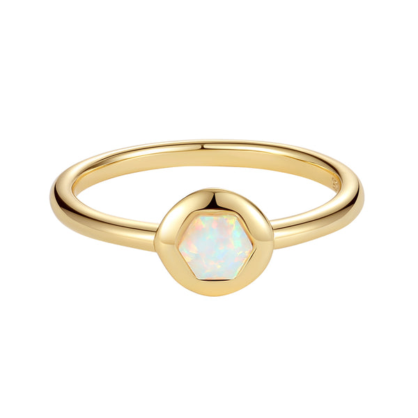 VFJ0479 Hexagon Gemstone Ring