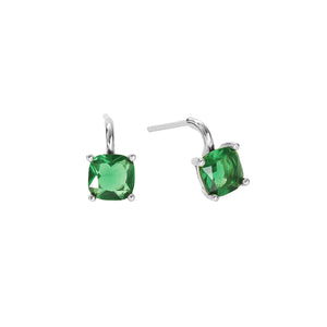 FE2782 925 Sterling Silver Square Cubic Zirconia Earring