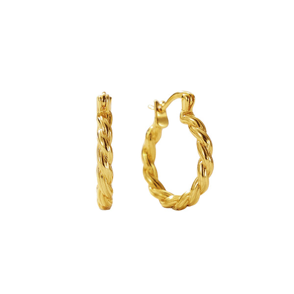 FE3211 Twist Rope Hoop Earring