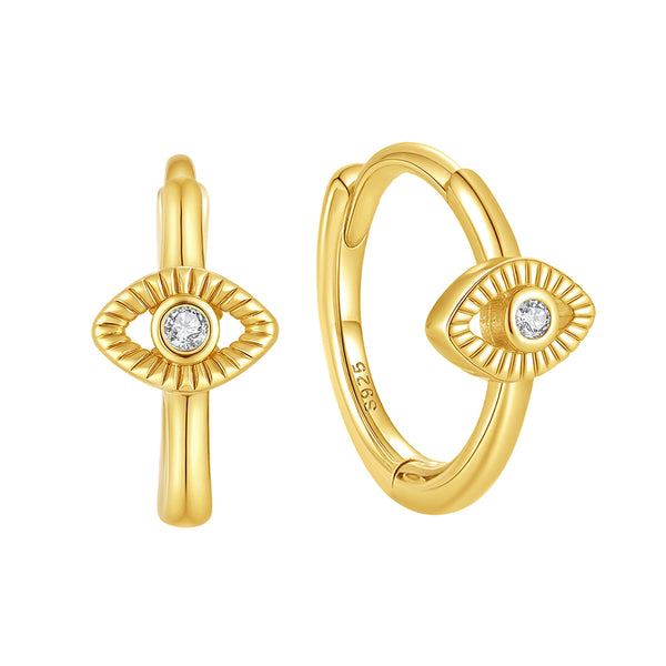 VFE0635 Evil Eye Huggie Hoop Earrings